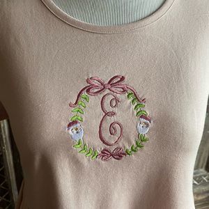 Girls Monogrammed E Christmas Dress size 14-16 wonder nation brand NWOT